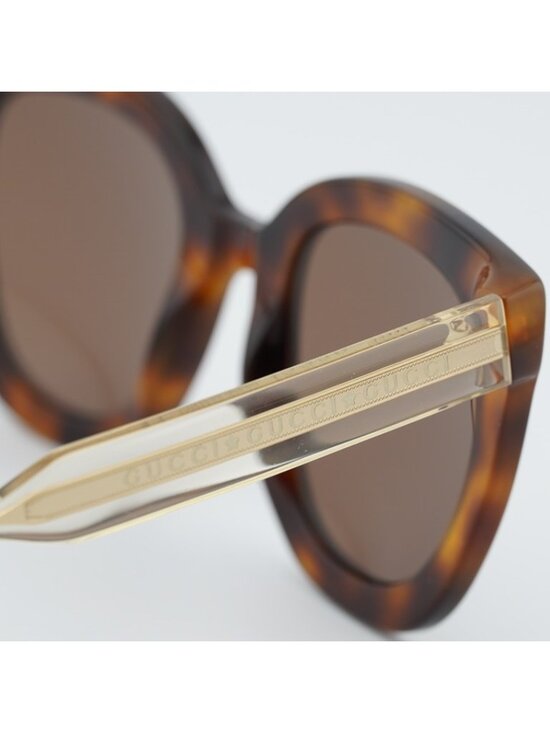 Gucci GG0564S 002 Women Sunglasses Havana Cat Eye Frame, Brown Lenses main image 6